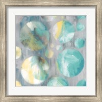 Teal Bubbly Abstract Fine Art Print
