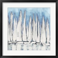 White Sailboat Crowd I Fine Art Print