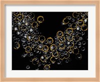 Black and Gold Bubbles I Fine Art Print