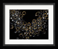 Black and Gold Bubbles I Fine Art Print