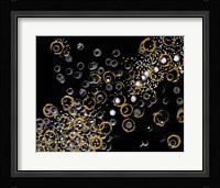 Black and Gold Bubbles II Fine Art Print