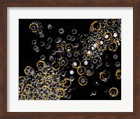 Black and Gold Bubbles II Fine Art Print