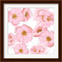Pink And Gold Florals Fine Art Print