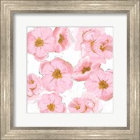 Pink And Gold Florals Fine Art Print