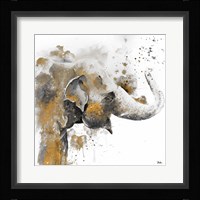 Water Elephant with Gold Fine Art Print