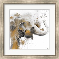 Water Elephant with Gold Fine Art Print