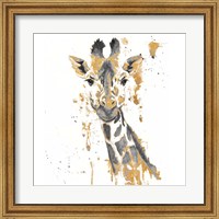 Gold Water Giraffe Fine Art Print