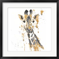 Gold Water Giraffe Fine Art Print