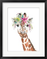Giraffe With FLoral Crown Fine Art Print