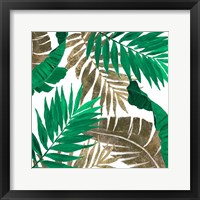 Modern Jungle Leaves Close Up I Framed Print