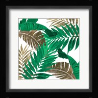 Modern Jungle Leaves Close Up II Framed Print