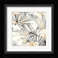 Selva Black And Gold Sketch I Framed Print
