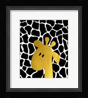 Gold Baby Giraffe Framed Print