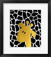 Gold Baby Giraffe Framed Print