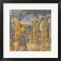 Gold City Eclipse Square II Framed Print
