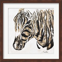 Speckled Gold Zebra Fine Art Print