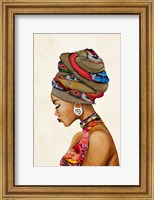 African Goddess on Beige Fine Art Print