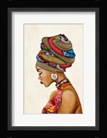 African Goddess on Beige Fine Art Print