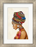 African Goddess on Beige Fine Art Print