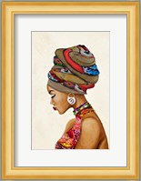 African Goddess on Beige Fine Art Print