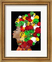 African Goddess With Colorful Hair Fine Art Print