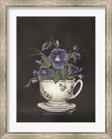 Tea Cup Violets Fine Art Print