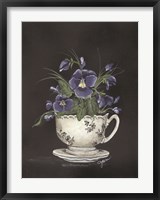 Tea Cup Violets Fine Art Print
