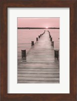 Pink Sunset at the Dock Fine Art Print