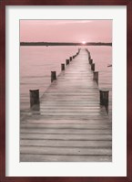 Pink Sunset at the Dock Fine Art Print