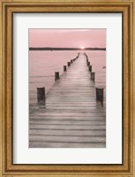 Pink Sunset at the Dock Fine Art Print