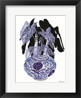 Tropical Plant in Blue Fine Art Print