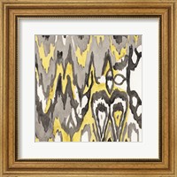 Yellow-Gray Ikat 1 Fine Art Print
