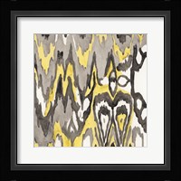 Yellow-Gray Ikat 1 Fine Art Print