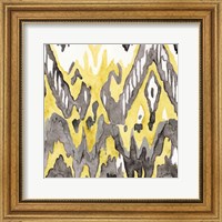 Yellow-Gray Ikat 2 Fine Art Print