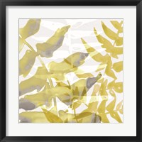 Yellow-Gray Leaves 1 Framed Print