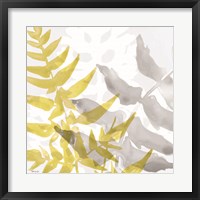 Yellow-Gray Leaves 2 Framed Print