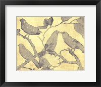 Yellow-Gray Birds 1 Fine Art Print