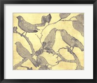 Yellow-Gray Birds 1 Fine Art Print
