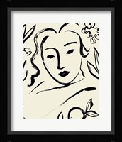 Matisse's Muse Portrait I Framed Print