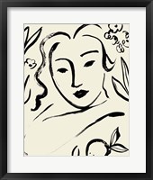 Matisse's Muse Portrait I Framed Print