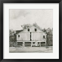 Solemn Barn Sketch I Framed Print