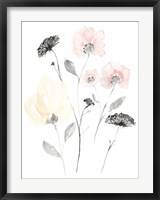 Blush & Black Wildflowers II Fine Art Print