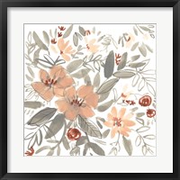 Peach & Rust Blooms I Fine Art Print