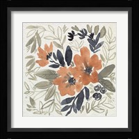 Sienna & Paynes Flowers I Framed Print