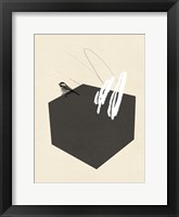 Steel Sequin with Bird II Framed Print