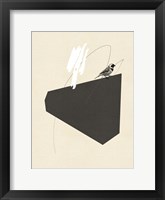 Steel Sequin with Bird III Framed Print