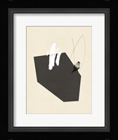 Steel Sequin with Bird IV Framed Print