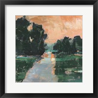 Coral Sunset I Framed Print