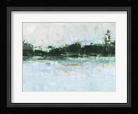 Treelined Waterfront II Framed Print