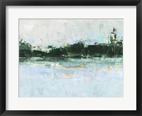 Treelined Waterfront II Framed Print